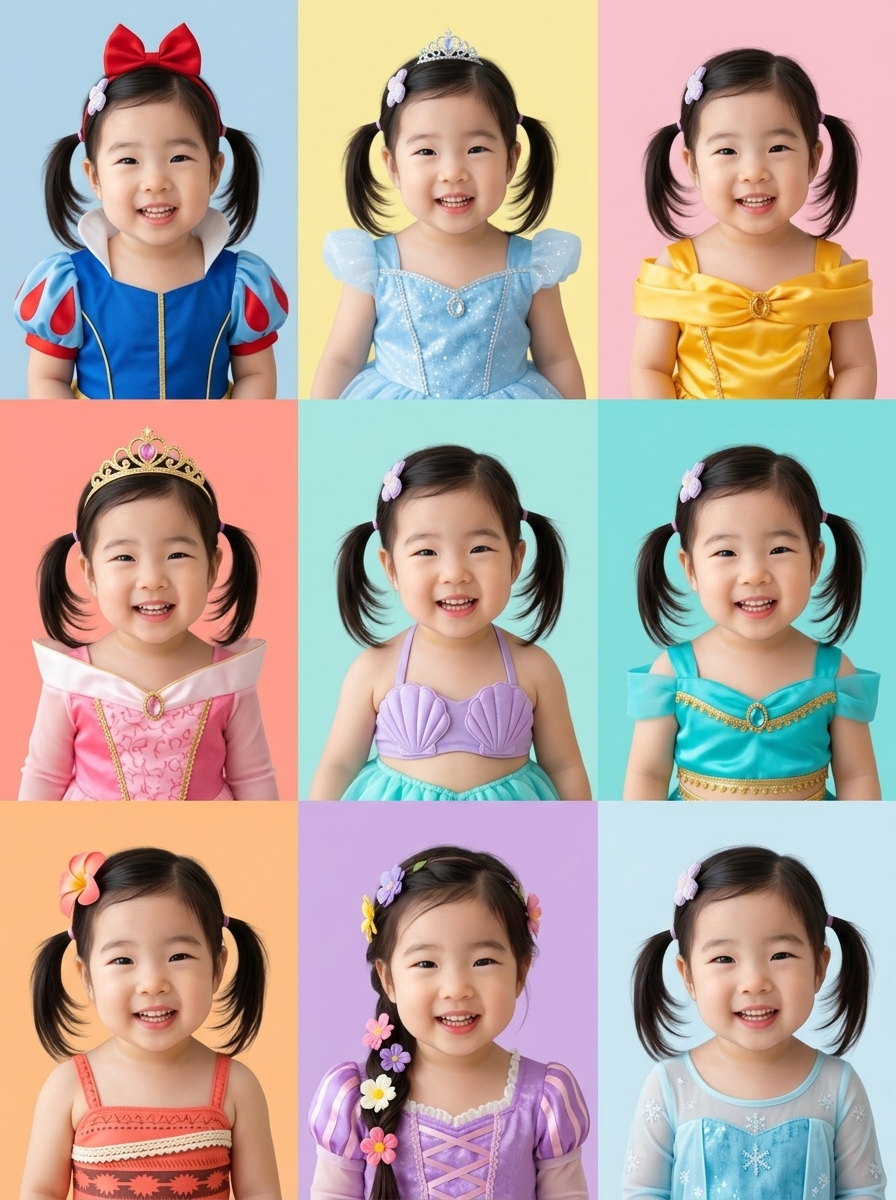 디즈니 공주 9컷 사진